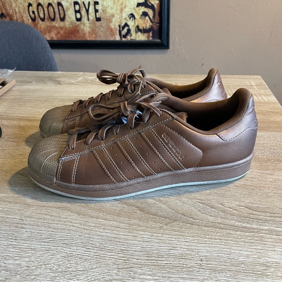 adidas Shoes - Adidas Metallic Bronze Superstar Sneaker Copper women’s size 8.5
